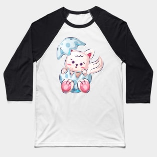 Japanese cat kitten concept art Baseball T-Shirt